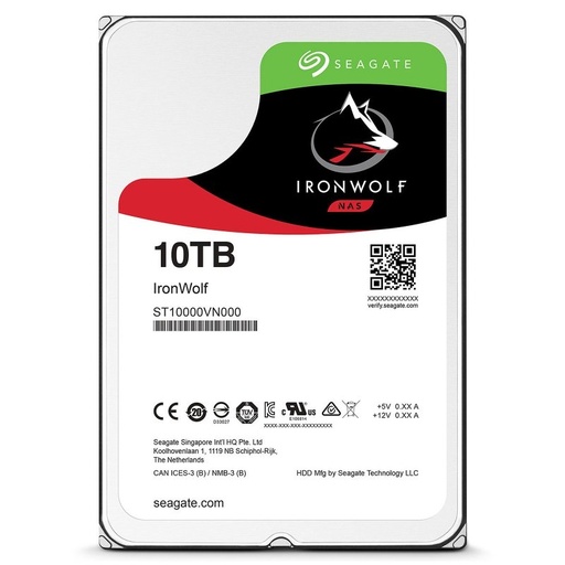 SEAGATE - IronWolf NAS 10TB 3.5" SATA3 (Canon L.P.I. 5,45€ Incluido) (Ref.ST10000VN000)