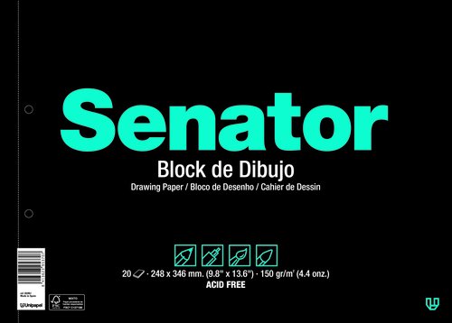 SENATOR - BLOC DE DIBUJO Fº PROL. 20h RECUADRO 2 TALADROS (Ref.37002410)