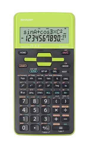 SHARP - CALCULADORA CIENTIFICA 10 DIGITOS EL-531TH VERDE (2 líneas) (Ref.EL531THBGR)