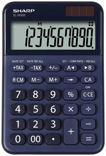 SHARP - CALCULADORA de SOBREMESA 10 DIGITOS GRIS (Ref.EL-M335BBL)