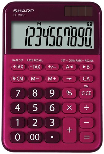 SHARP - CALCULADORA de SOBREMESA 10 DIGITOS VIOLETA (Ref.EL-M335BRD)
