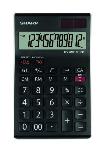 SHARP - CALCULADORA de SOBREMESA 12 DIGITOS EL-124T (Ref.EL124TWH)