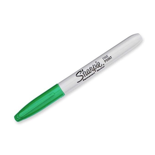 SHARPIE - MARCADOR PERMANENTE FINE 0,9MM VERDE PUNTA REDONDA (Ref.S0810960-UNT)