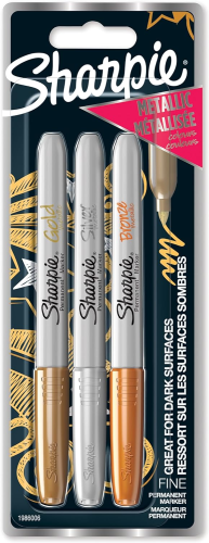 SHARPIE - METÁLICO BL3 ROTULADORES PERMANENTES FINE SURTIDOS BLISTER DE 3 UNIDADES (Ref.1986006)