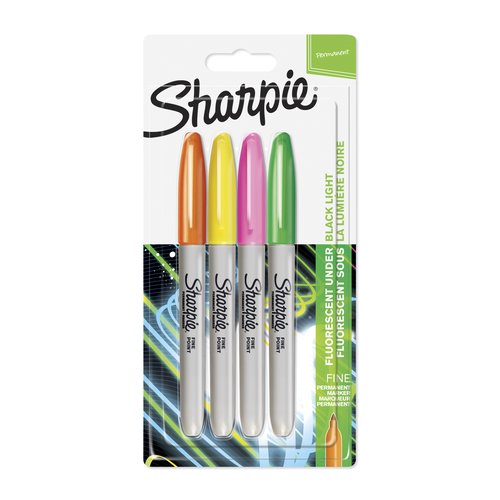 SHARPIE - NEÓN BL4 ROTULADORES PERMANENTES FINE SURTIDOS BLISTER -4U- (Ref.1985855)