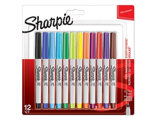 SHARPIE - ROTULADORES PERMANENTES PUNTA ULTRAFINA BLISTER -12UD- (Ref.2065408)