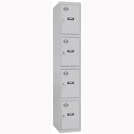 SIMONRACK - CASILLERO METÁLICO SIMONLOCKER 4P MONOBLOQUE 180X50X30CM GRIS (Ref.90433W1430)