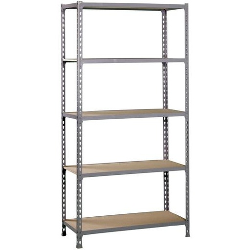 SIMONRACK - KIT MADERCLICK MINI 5/400 ESTANTERÍA METÁLICA 5 BALDAS/150KG DE MADERA 180X80X40CM GRIS (Ref.338100000000000)