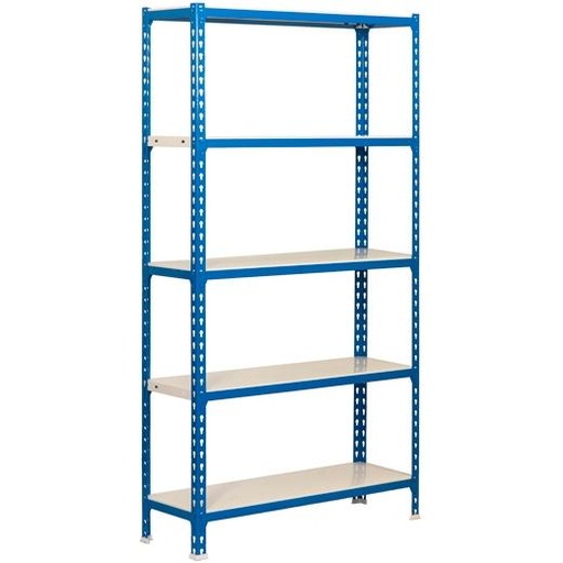 SIMONRACK - KIT SIMONCLICK MINI 5/400 ESTANTERÍA METÁLICA 5 BALDAS/180KG 180X80X40CM AZUL/BLANCO (Ref.442100000000000)