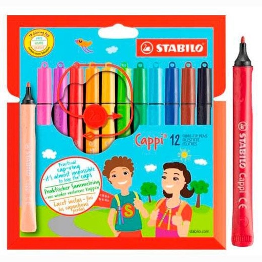 STABILO - CAPPI ROTULADOR CON ANILLA SURTIDOS - ESTUCHE DE 12U (Ref.168/12-4)