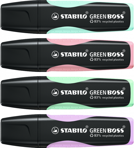 STABILO - ESTUCHE WALLET 4 GREEN BOSS COLORES PASTEL SURTIDOS (Ref.6070/4-2)