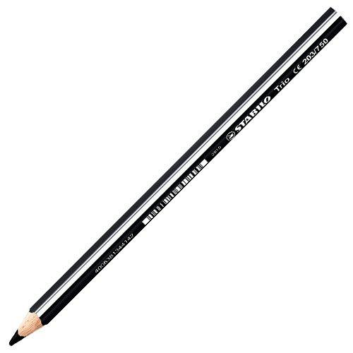 STABILO - LÁPIZ DE COLOR TRIO GRUESO NEGRO -ESTUCHE DE 12U- (Ref.203/750)