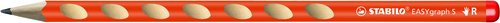 STABILO - LAPIZ de GRAFITO EASY GRAPH S para DIESTROS NARANJA - HB (Ref.326/03-HB)