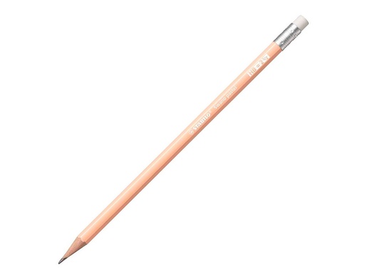 STABILO - LAPIZ GRAFITO CON GOMA SWANO PASTEL MELOCOTÓN -12U- (Ref.4908/04-HB)