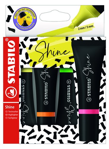 STABILO - MARCADOR FLUOR SHINE 76 ESTUCHE de 4 (Ref.76/4)