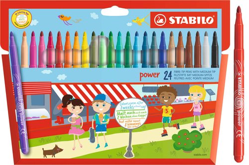 STABILO - ROTULADOR POWER COLORES SURTIDOS ESTUCHE DE 24 (Ref.280/24-01)