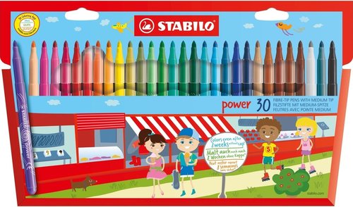 STABILO - ROTULADOR POWER COLORES SURTIDOS ESTUCHE DE 30 (Ref.280/30-01)