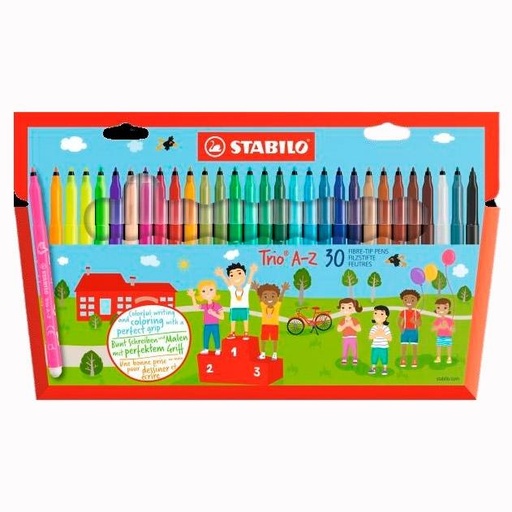 STABILO - ROTULADOR TRIO AZ COLORES SURTIDOS ESTUCHE DE 30 (Ref.378/1-30-01)