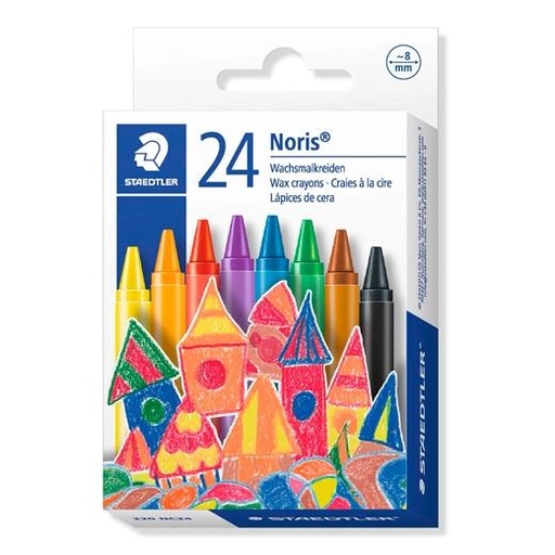 STAEDTLER - CERAS NORIS 220 COLORES BRILLANTES SURTIDOS -ESTUCHE 24U- (Ref.220 NC24)