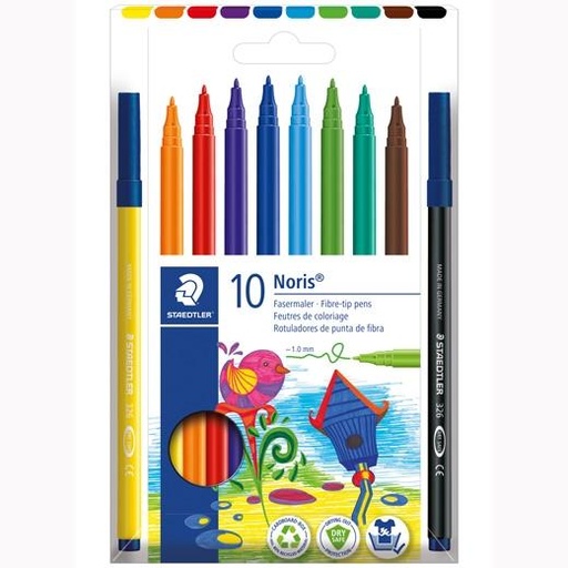 STAEDTLER - ESTUCHE 10 ROTULADORES NORIS 326 C/SURTIDOS (Ref.326 C10)