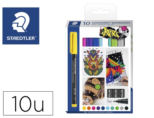 STAEDTLER - ESTUCHE 10 UDS LUMOCOLOR PERMANENT 318 (Ref.318 C10)