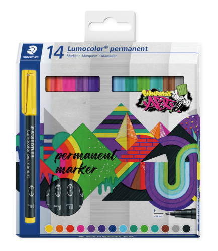 STAEDTLER - ESTUCHE 14 UDS LUMOCOLOR PERMANENT 318 (Ref.318 C14)
