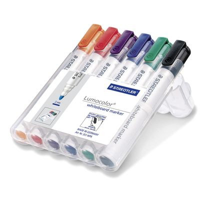 STAEDTLER - ESTUCHE 6 PZAS LUMOCOLOR WHITEBOARD MARKER 351, SURT. (Ref.351 WP6)