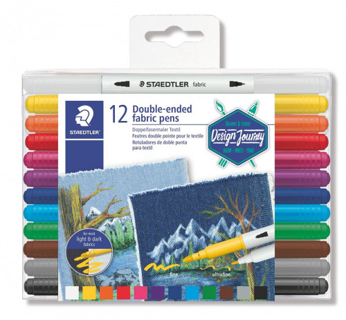 STAEDTLER - ESTUCHE DE PLÁSTICO CON 12 MARCADORES, COLORES SURTIDOS (Ref.3190 TB12)