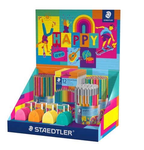 STAEDTLER - EXPOSITOR DE SOBREMESA ESCRITURA Y COLOREADO HAPPY LINE C/SURTIDOS (Ref.61 SCA2 HA)