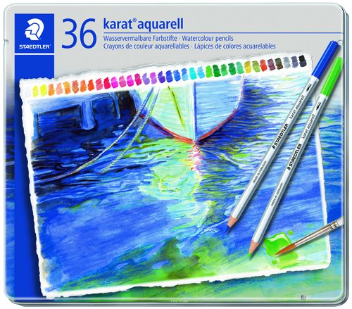 STAEDTLER - LAPICES ACUARELABLES 125 KARAT estuche METAL de 36 (Ref.125 M36)