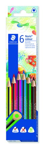 STAEDTLER - LAPICES de COLORES 187 NORIS COLOUR WOPEX estuche de 6 (Ref.187 C6)