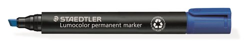 STAEDTLER - MARCADOR PERMANENTE 350 LUMOCOLOR BISELADO AZUL (Ref.350-3)