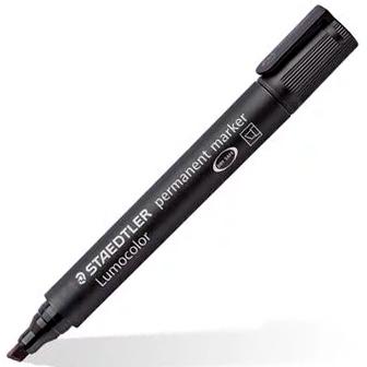 STAEDTLER - MARCADOR PERMANENTE 350 LUMOCOLOR BISELADO NEGRO (Ref.350-9)