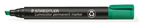 STAEDTLER - MARCADOR PERMANENTE 350 LUMOCOLOR BISELADO VERDE (Ref.350-5)