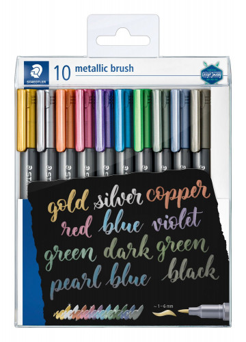 STAEDTLER - METALLIC BRUSH, ESTUCHE 10 COLORES (Ref.8321 TB10)