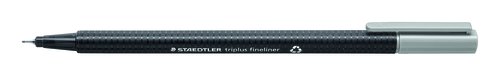 STAEDTLER - ROTULADOR FIBRA 334 TRIPLUS FINELINER GRIS PLATA (Ref.334-82)