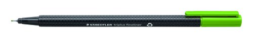 STAEDTLER - ROTULADOR FIBRA 334 TRIPLUS FINELINER VERDE CLARO (Ref.334-51)