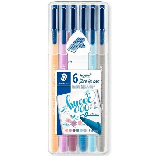 STAEDTLER - ROTULADOR TRIPLUS COLOR 323 C/SURTIDOS SUAVES -ESTUCHE 6U- (Ref.323SB6CS12)