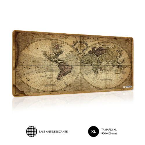 SUBBLIM - Alfombrilla Ratón Vintage World XL Mouse Pad 900x400x3 (Ref.SUBMP-01PUW03)