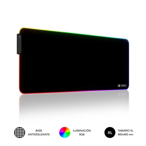 SUBBLIM - Alfombrilla/Tapete Ratón Luz LED RGB 9 colores Extra Grande (Ref.SUBMP-02RGB01)