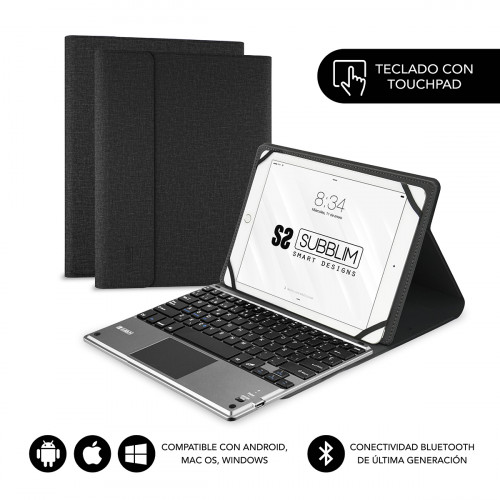 SUBBLIM - Funda con Teclado KEYTAB PRO BLUETOOTH 10,1" TOUCHPAD Black (Ref.SUB-KT2-BTP001)