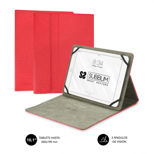 SUBBLIM - Funda Tablet Clever Stand Tablet Case 10,1" Red (Ref.SUB-CUT-1CT002)