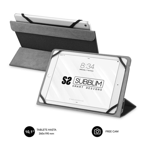 SUBBLIM - Funda Tablet Universal Freecam Case 10,1" Black (Ref.SUB-CUT-2FC001)