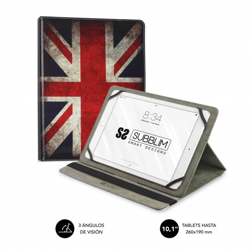 SUBBLIM - Funda Tablet Universal TRENDY CASE ENGLAND 10.1" (Ref.SUB-CUT-4TC006)
