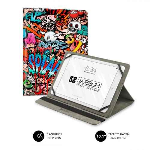 SUBBLIM - Funda Tablet Universal TRENDY CASE GRAFFITI 10.1" (Ref.SUB-CUT-4TC010)