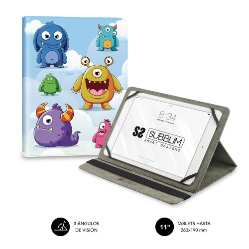 SUBBLIM - FUNDA TABLET UNIVERSAL TRENDY CASE MONSTERS 11" (Ref.SUBCUT-4TC014)