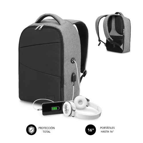 SUBBLIM - MOCHILA ANTIRROBO SECURE V2 AP ANTITHEFT BACKPACK 16" BLACK (Ref.SUBBP-3SA1100)