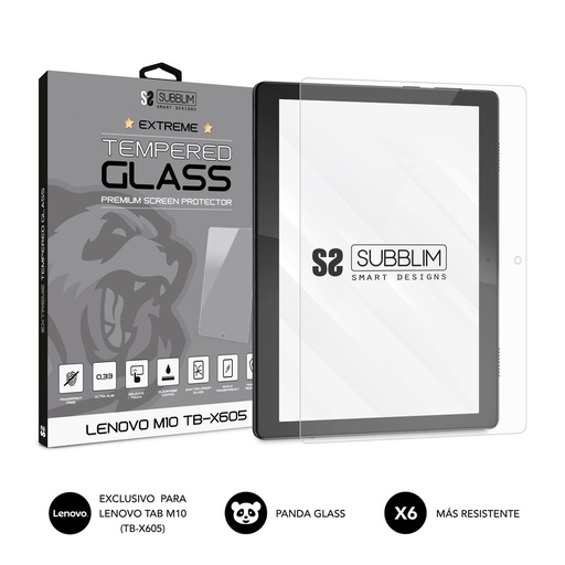 SUBBLIM - Protector de Cristal Templado Extreme Tempered Glass LENOVO M10 TB-X605 (Ref.SUB-TG-1LEN001)
