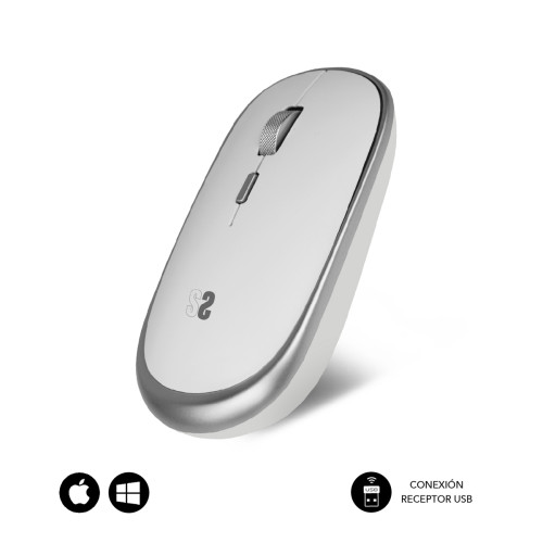 SUBBLIM - RATÓN ÓPTICO INALÁMBRICO WIRELESS MINI MOUSE SILVER (Ref.SUBMO-RFM0001)