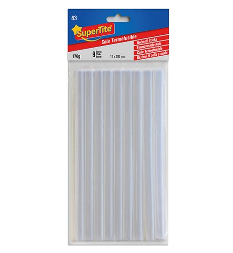 SUPERTITE - COLA TERMOFUSIBLE en BARRA MAXI 11x200 mm. blister de 9 (Ref.2443)
